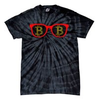 Bitcoin Glasses Tie-Dye T-Shirt