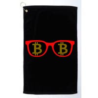 Bitcoin Glasses Golf Towel