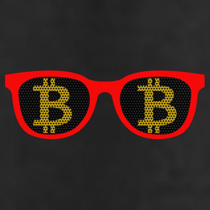 Bitcoin Glasses Golf Towel