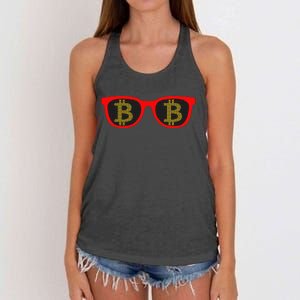 Bitcoin Glasses Women's Knotted Racerback Tank