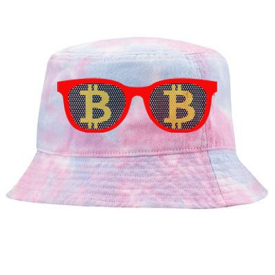 Bitcoin Glasses Tie-Dyed Bucket Hat