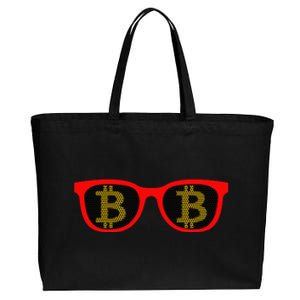 Bitcoin Glasses Cotton Canvas Jumbo Tote