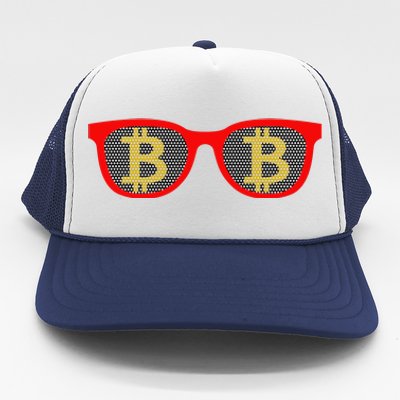 Bitcoin Glasses Trucker Hat