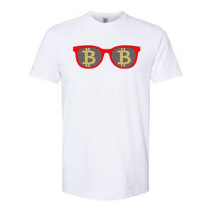 Bitcoin Glasses Softstyle CVC T-Shirt