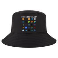 Bitcoin Litecoin Gotta Hodl Em All Cryptocurrency Logos Cool Comfort Performance Bucket Hat