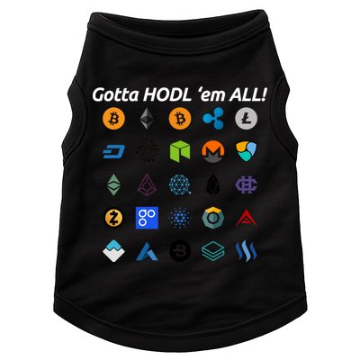 Bitcoin Litecoin Gotta Hodl Em All Cryptocurrency Logos Doggie Tank