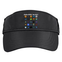 Bitcoin Litecoin Gotta Hodl Em All Cryptocurrency Logos Adult Drive Performance Visor