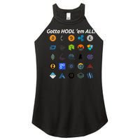 Bitcoin Litecoin Gotta Hodl Em All Cryptocurrency Logos Women’s Perfect Tri Rocker Tank