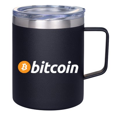Bitcoin Logo 12oz Stainless Steel Coffee Mug