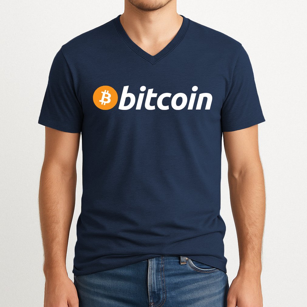 Bitcoin Logo V-Neck T-Shirt