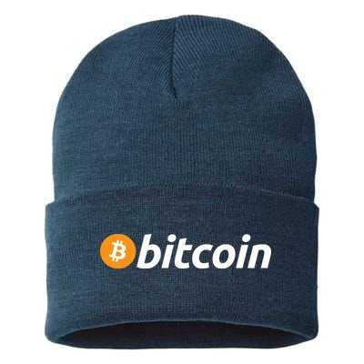 Bitcoin Logo Sustainable Knit Beanie
