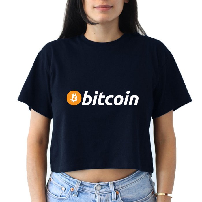Bitcoin Logo Women's Crop Top Tee