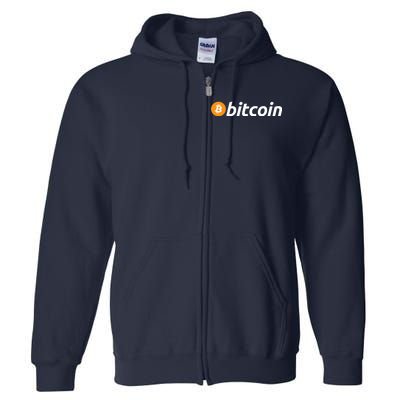 Bitcoin Logo Full Zip Hoodie