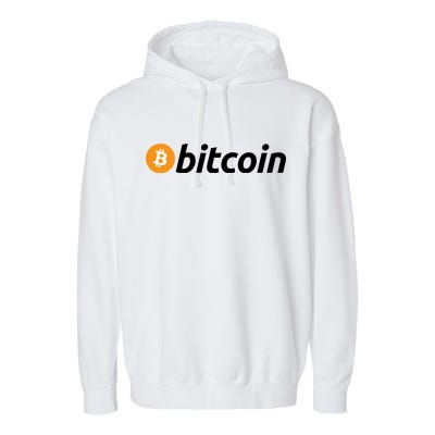 Bitcoin Logo Garment-Dyed Fleece Hoodie