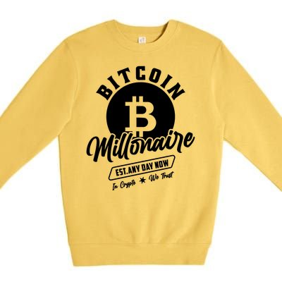 Bitcoin Millionaire In Crypto We Trust Premium Crewneck Sweatshirt