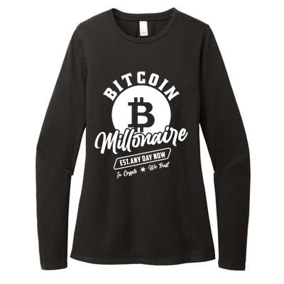 Bitcoin Millionaire In Crypto We Trust Womens CVC Long Sleeve Shirt