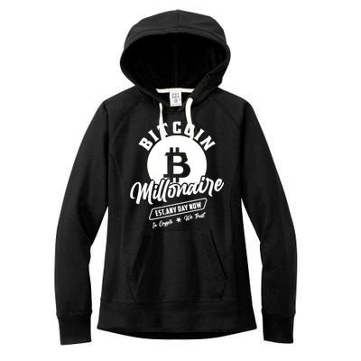 Bitcoin Millionaire In Crypto We Trust Women's Fleece Hoodie