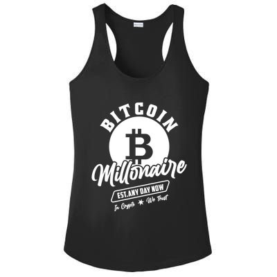 Bitcoin Millionaire In Crypto We Trust Ladies PosiCharge Competitor Racerback Tank