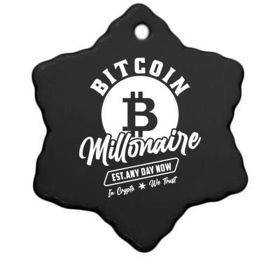 Bitcoin Millionaire In Crypto We Trust Ceramic Star Ornament