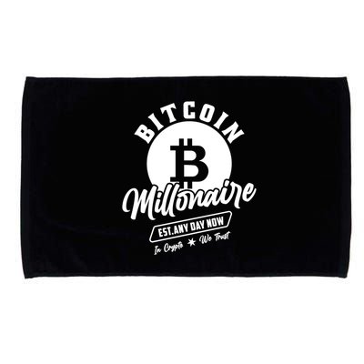 Bitcoin Millionaire In Crypto We Trust Microfiber Hand Towel