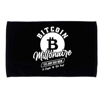 Bitcoin Millionaire In Crypto We Trust Microfiber Hand Towel