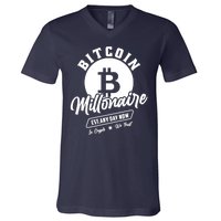 Bitcoin Millionaire In Crypto We Trust V-Neck T-Shirt