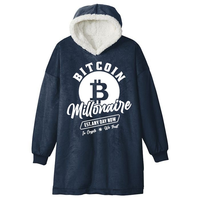 Bitcoin Millionaire In Crypto We Trust Hooded Wearable Blanket