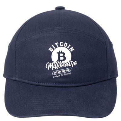 Bitcoin Millionaire In Crypto We Trust 7-Panel Snapback Hat