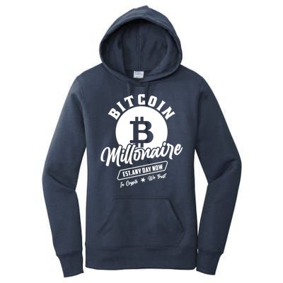 Bitcoin Millionaire In Crypto We Trust Women's Pullover Hoodie