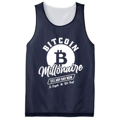 Bitcoin Millionaire In Crypto We Trust Mesh Reversible Basketball Jersey Tank