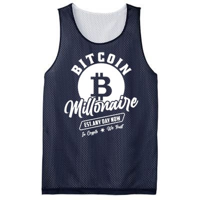 Bitcoin Millionaire In Crypto We Trust Mesh Reversible Basketball Jersey Tank