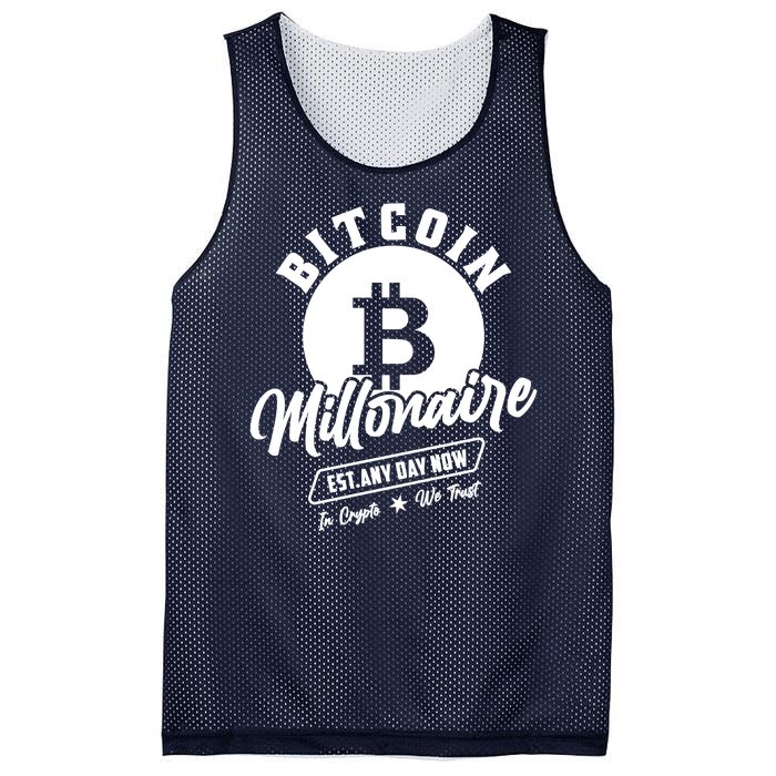 Bitcoin Millionaire In Crypto We Trust Mesh Reversible Basketball Jersey Tank