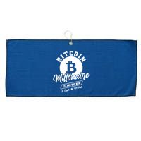 Bitcoin Millionaire In Crypto We Trust Large Microfiber Waffle Golf Towel