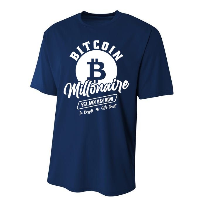 Bitcoin Millionaire In Crypto We Trust Performance Sprint T-Shirt