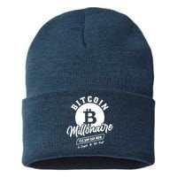 Bitcoin Millionaire In Crypto We Trust Sustainable Knit Beanie