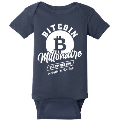 Bitcoin Millionaire In Crypto We Trust Baby Bodysuit