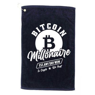 Bitcoin Millionaire In Crypto We Trust Platinum Collection Golf Towel