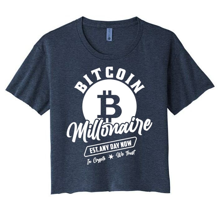 Bitcoin Millionaire In Crypto We Trust Women's Crop Top Tee