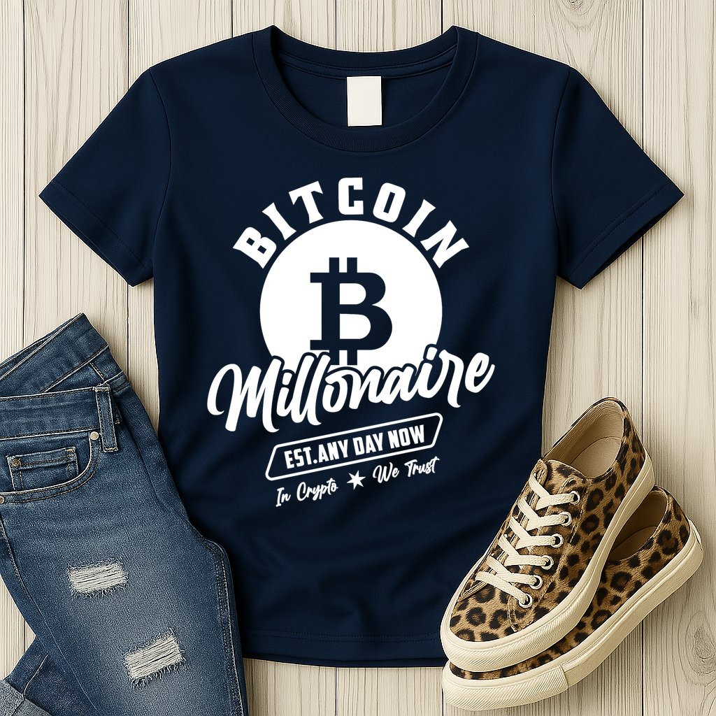 Bitcoin Millionaire In Crypto We Trust Womens T-Shirt