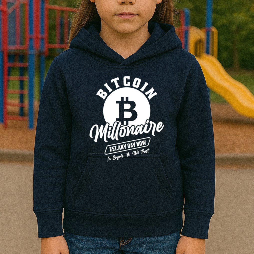 Bitcoin Millionaire In Crypto We Trust Kids Hoodie
