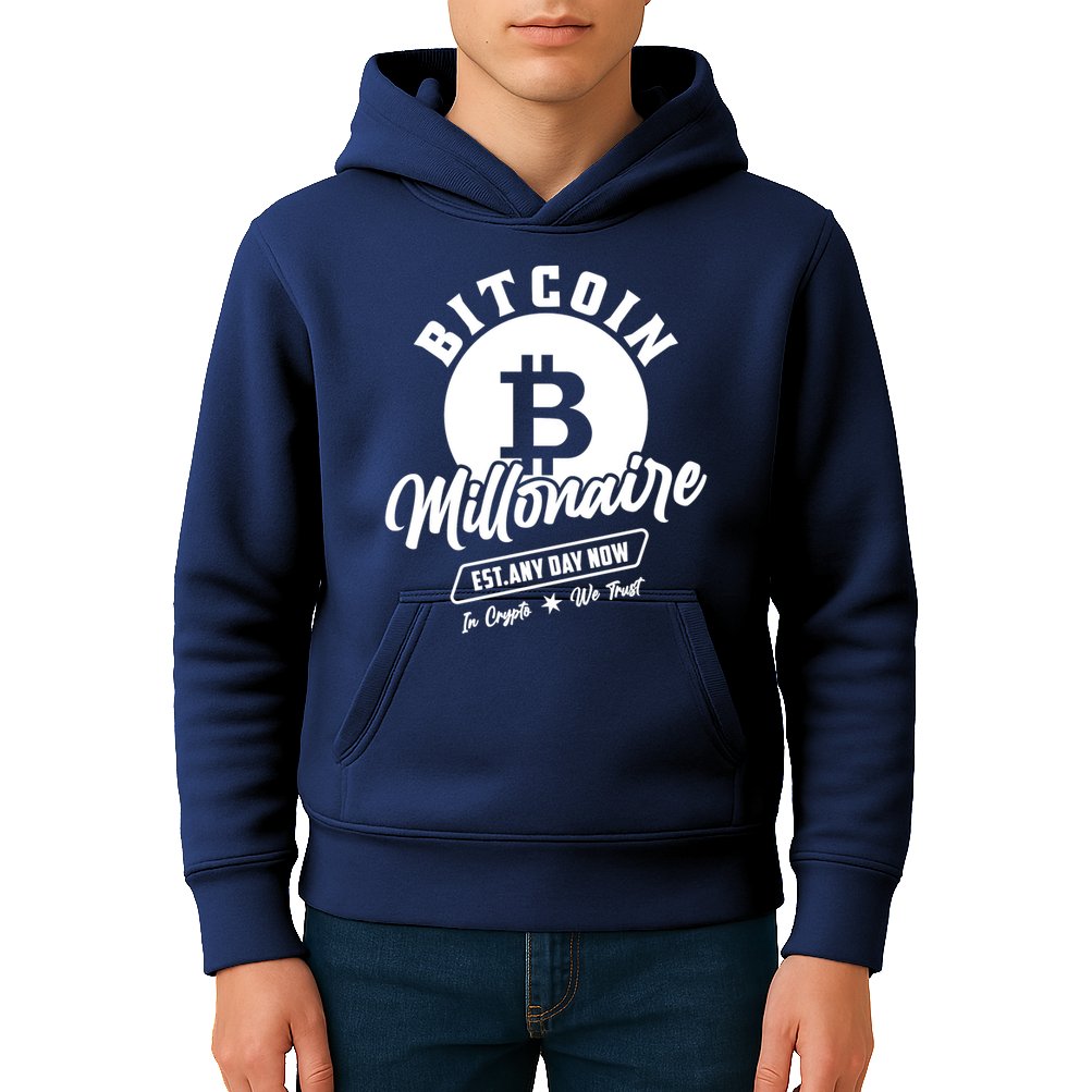 Bitcoin Millionaire In Crypto We Trust Kids Hoodie
