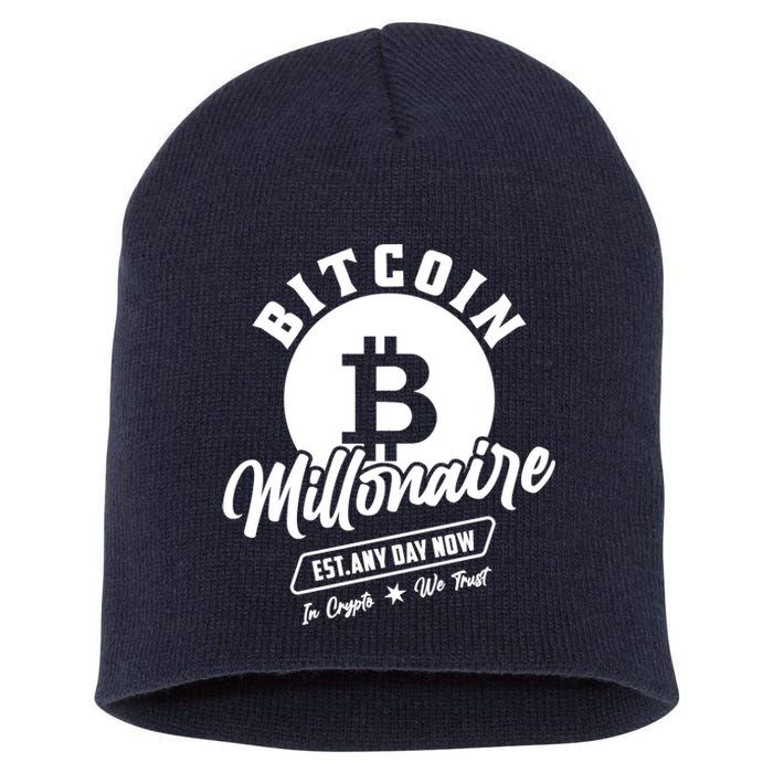 Bitcoin Millionaire In Crypto We Trust Short Acrylic Beanie