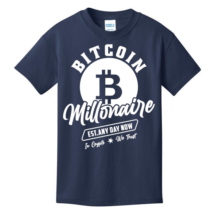 Bitcoin Millionaire In Crypto We Trust Kids T-Shirt