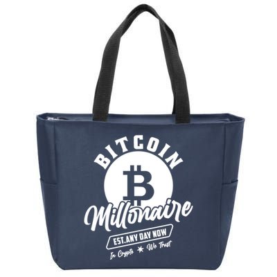 Bitcoin Millionaire In Crypto We Trust Zip Tote Bag