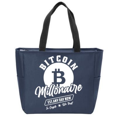 Bitcoin Millionaire In Crypto We Trust Zip Tote Bag