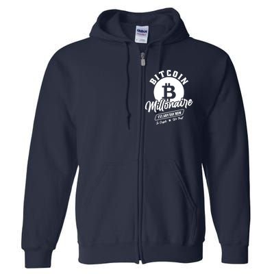 Bitcoin Millionaire In Crypto We Trust Full Zip Hoodie