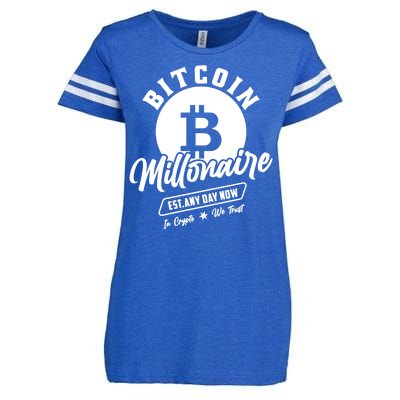 Bitcoin Millionaire In Crypto We Trust Enza Ladies Jersey Football T-Shirt