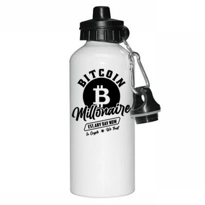 Bitcoin Millionaire In Crypto We Trust Aluminum Water Bottle