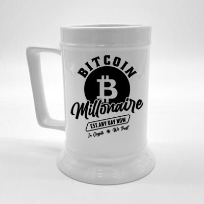 Bitcoin Millionaire In Crypto We Trust Beer Stein