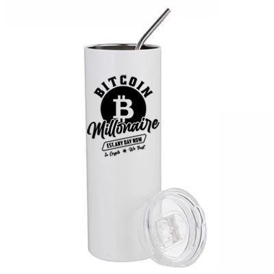 Bitcoin Millionaire In Crypto We Trust Stainless Steel Tumbler